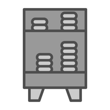 Kabine ikonu vektör illüstrasyonu