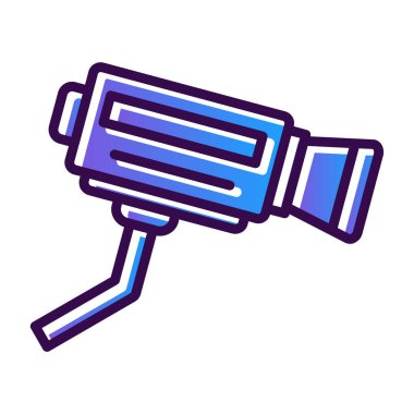 CCTV kamerası. Web simgesi basit illüstrasyon