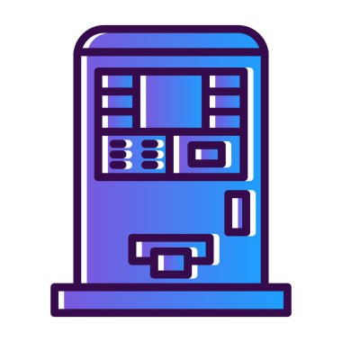 atm makine simgesi, vektör illüstrasyonu basit tasarım