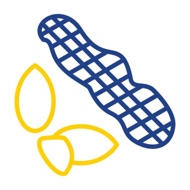 Yer fıstığı web simgesi, vektör illüstrasyonu