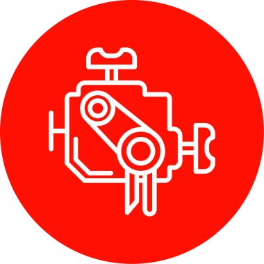 motor simgesi, vektör illüstrasyonu basit tasarım