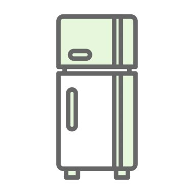 buzdolabı simgesi, vektör illüstrasyonu basit tasarım