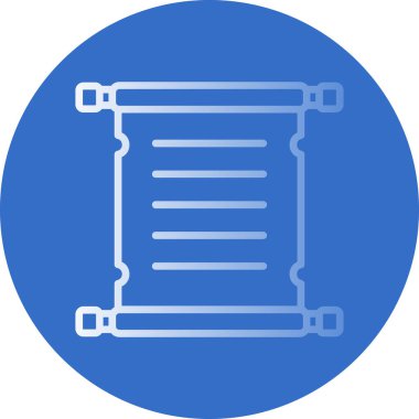 Parşömen simgesi, vektör illüstrasyonu basit tasarım