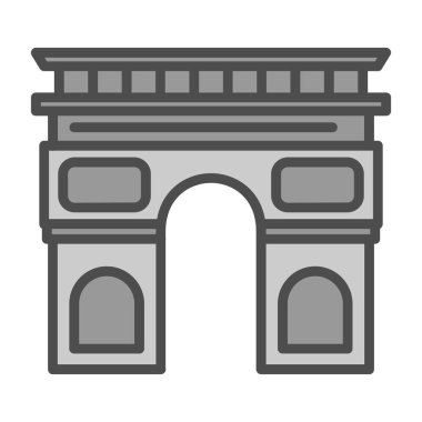 Kapı ikonu. Geçidin ana hat vektörü. beyaz arkaplanda izole