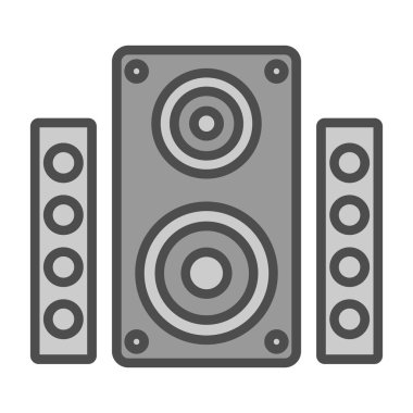 Müzik hoparlör satırı simgesi 