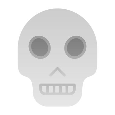 Kafatası düz biçim ikon vektör tasarımı