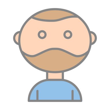 Adamım. Web simgesi basit illüstrasyon