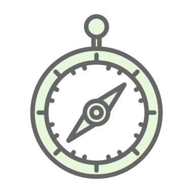 pusula düz simgesi, vektör illüstrasyon tasarımı