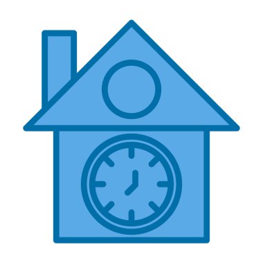 Cuckoo Saat simgesinin vektör çizimi 