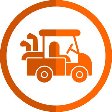 Golf Arabası simgesinin vektör illüstrasyonu