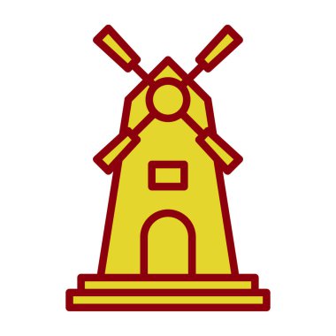 Yel değirmeni simgesi, vektör biçimi
