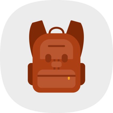 sırt çantası simgesi vektör illüstrasyonu 