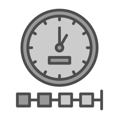 Kronometre simgesi, vektör illüstrasyonu