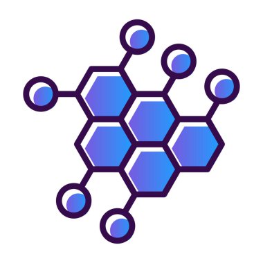 Molekül. Web simgesi basit illüstrasyon