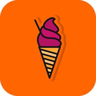 dondurma simgesi, vektör illüstrasyonu 