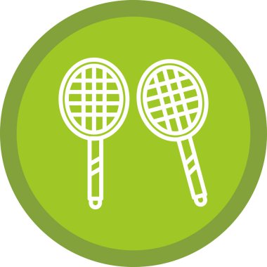 Tenis raketinin iki toplu vektör çizimi