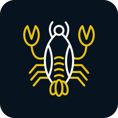 Istakoz simgesi, basit vektör illüstrasyonu             