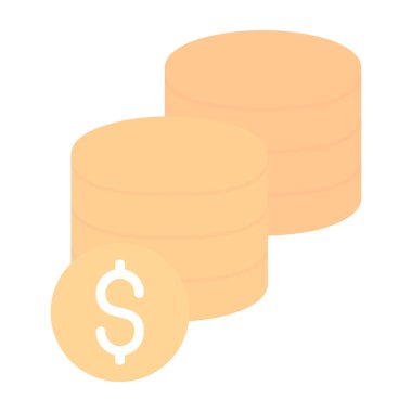 Bozuk para sikkeleri izole edilmiş ikon vektör illüstrasyon tasarımı