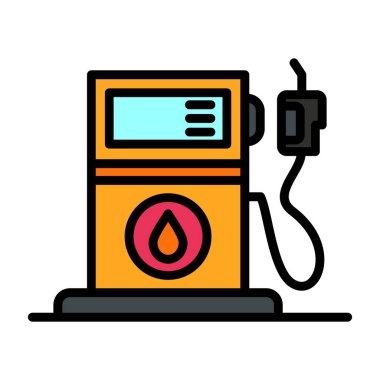 benzin istasyonu vektör illüstrasyon tasarımı