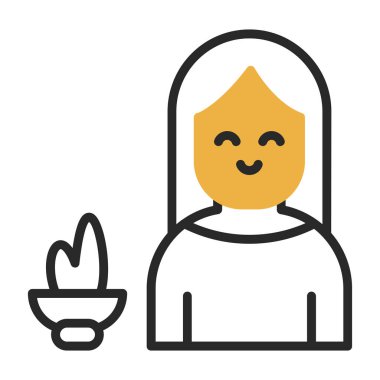 bebek kız çizgisi simgesi, çocuk konsepti, çocuk bakımı işareti, beyaz arkaplan