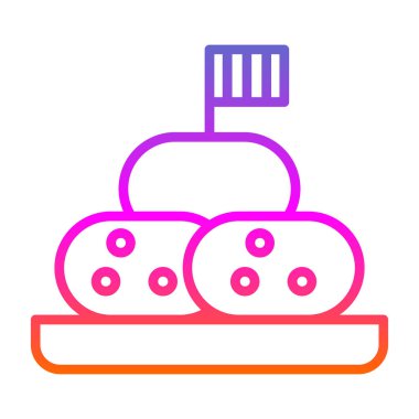 Kek. Web simgesi basit illüstrasyon