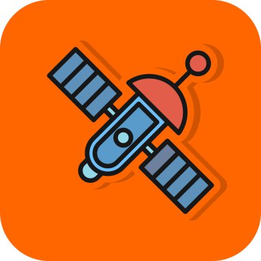 uydu simgesi, vektör illüstrasyonu basit tasarım