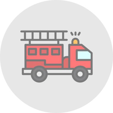 İtfaiye aracı web vektör simgesi 