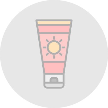 Güneş kremi simge vektör çizim