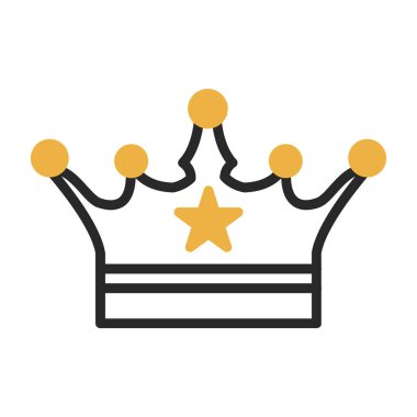 Taç ikonu. vektör illüstrasyonu 