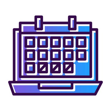 Takvim simgesi, vektör illüstrasyonu basit tasarım