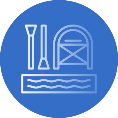 Rafting simgesinin vektör illüstrasyonu 