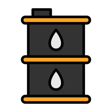 Petrol tankı ikonu. Ağ için yakıt tankı vektör simgesinin basit bir çizimi