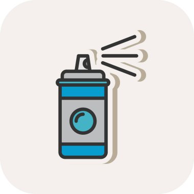 Sprey boya kutusu simgesi basit illüstrasyon