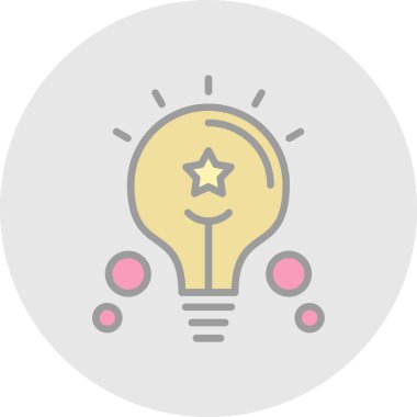 ampul vektör simgesi modern basit illüstrasyon