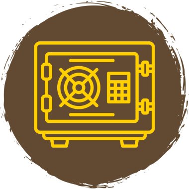 Güvenli kutu simgesi, vektör illüstrasyonu basit tasarım