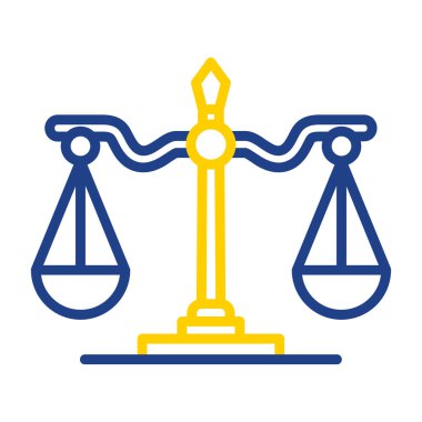 Adalet Ölçekleri simgesi web basit illüstrasyon