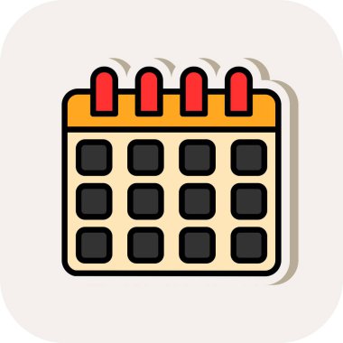 Takvim simgesi, vektör illüstrasyonu basit tasarım