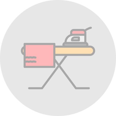 Ütü tahtası simgesi illüstrasyonu 