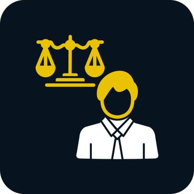 Kanun simgesi renkli çizgi sembolü. Yüksek kalite tecrit edilmiş avukat adalet unsuru moda tarzında.