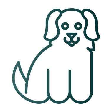 köpek simgesi, vektör illüstrasyonu basit tasarım