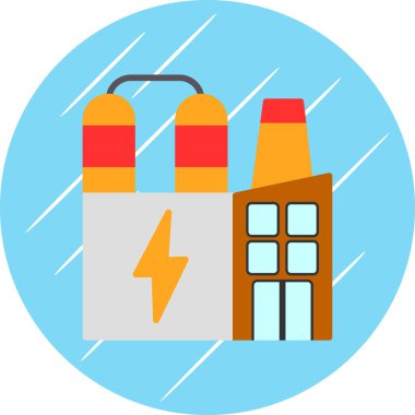 Fabrika ikonu. vektör illüstrasyonu