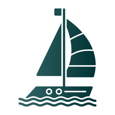 tekne ikonu vektör illüstrasyonu 