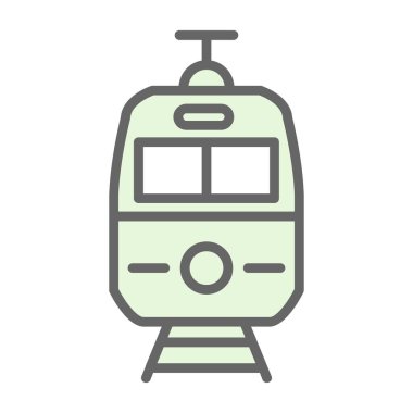 tren simgesi, vektör illüstrasyonu basit tasarım