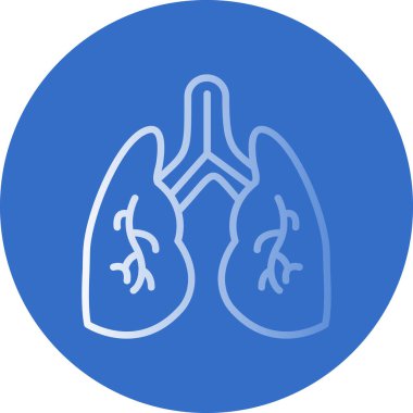 akciğerler web simgesi basit illüstrasyon 