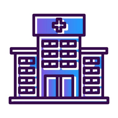 Hastane web simgesi basit illüstrasyon 