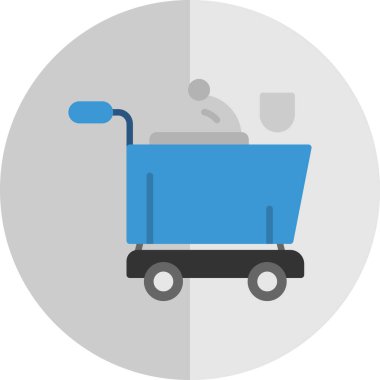 Bir alışveriş arabası simgesinin vektör çizimi