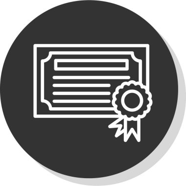 Sertifika simgesi, eğitim konsepti, vektör illüstrasyonu