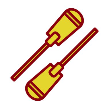 Tornavida simgesi, vektör illüstrasyonu