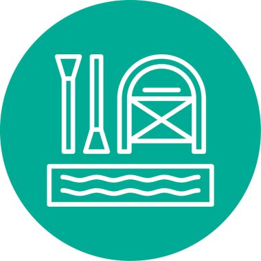 Rafting simgesinin vektör illüstrasyonu 