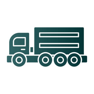 kamyon simgesi, vektör illüstrasyonu basit tasarım